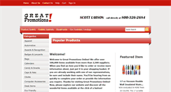 Desktop Screenshot of greatpromotionsonline.com